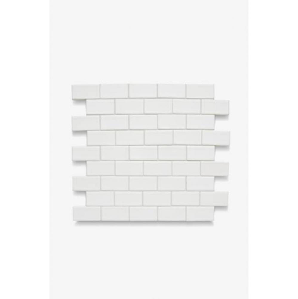 Claypaper Handmade 1 1/4'' x 2 3/8'' Staggered Mosaic in Flannel Glossy