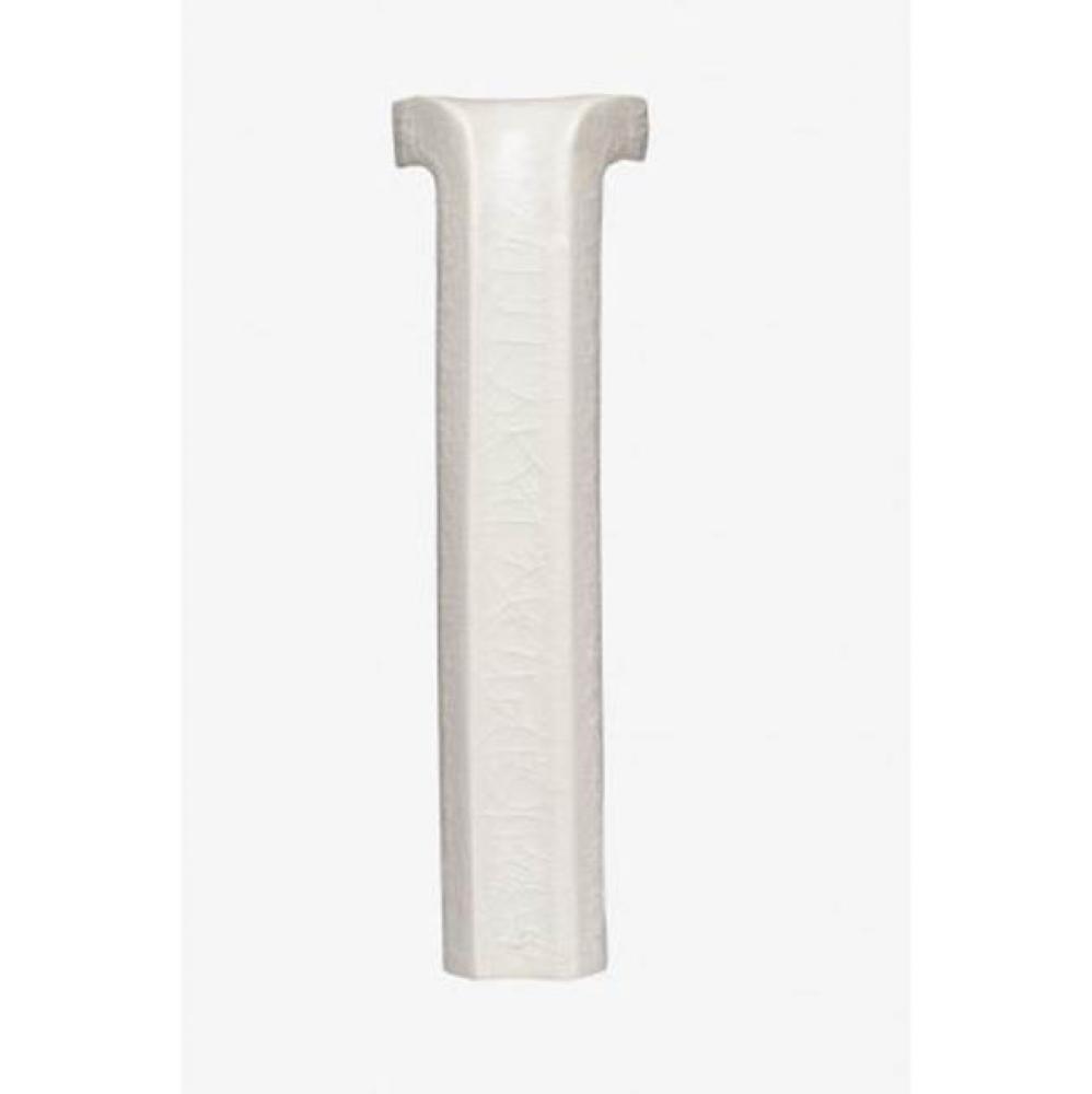 Architectonics Handmade Long Inside Corner Splay 1 1/2 x 6 1/2 in Creamware  Glossy Crackle