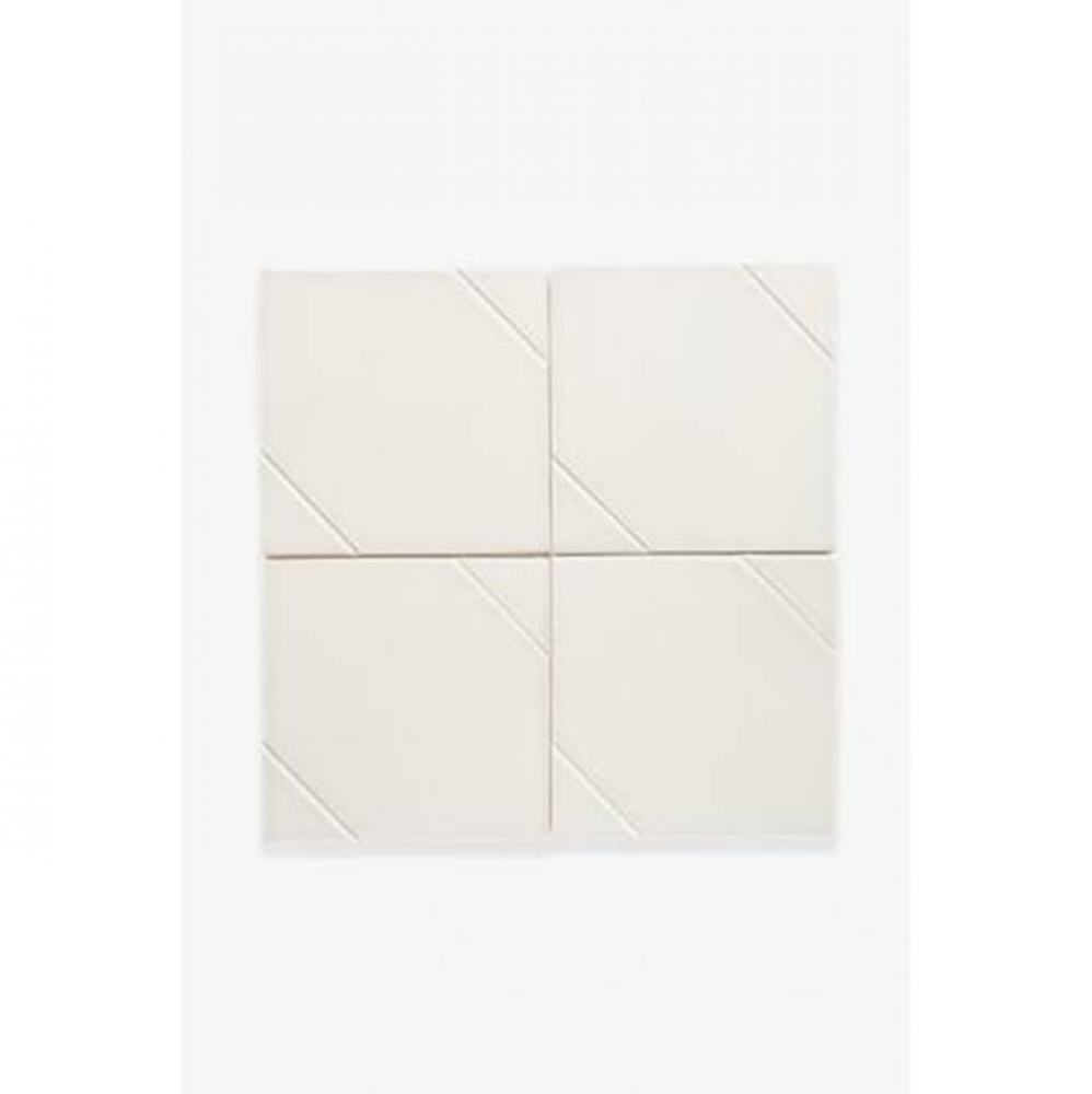 Architectonics Handmade Odyssey Decorative Field Tile Fractal Embossed 6 x 6 in Paperwhite  Glossy