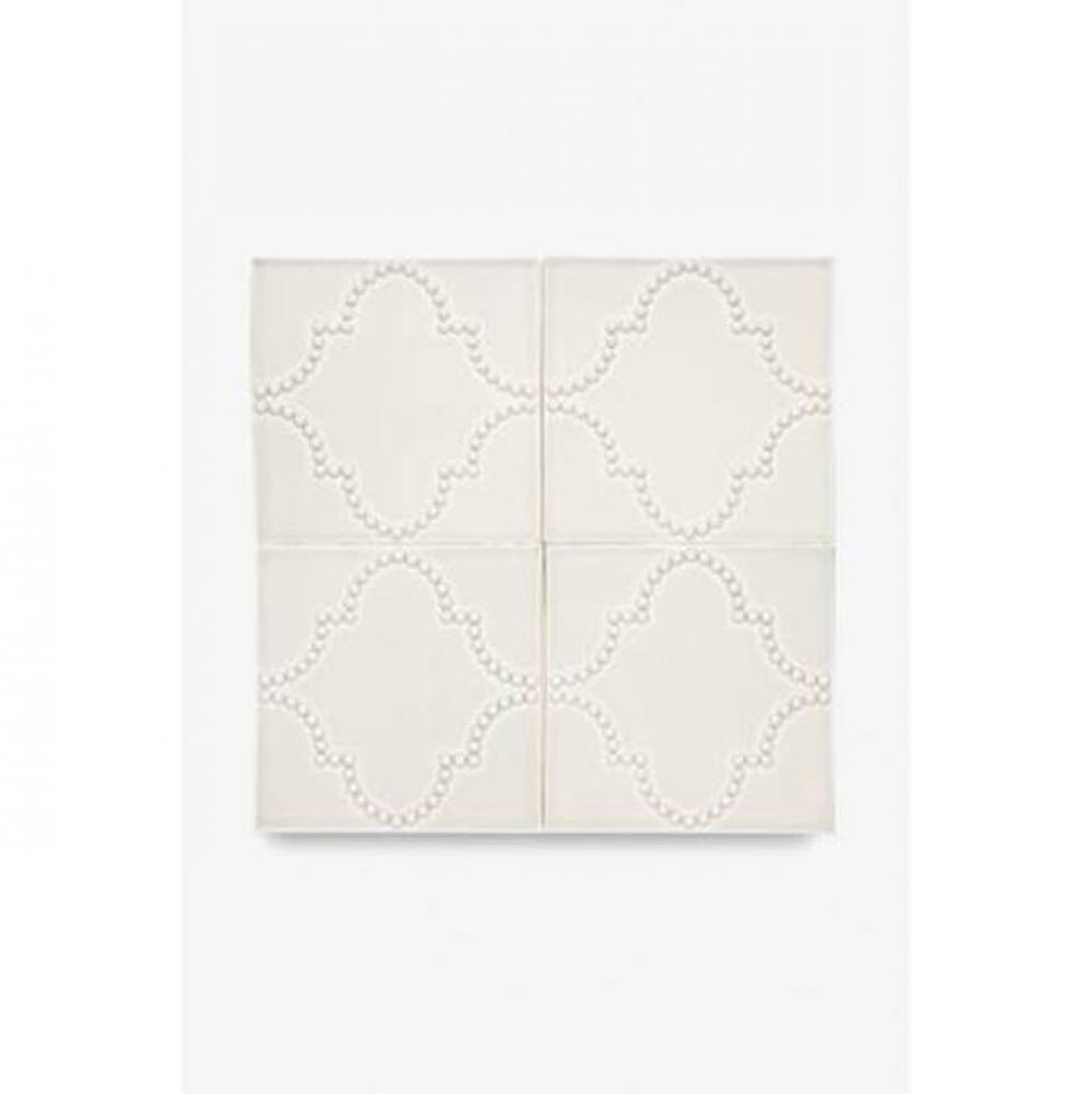 Architectonics Handmade Boss Decorative Field Tile Tangier Petite 6 x 6 in Chalk  Glossy Solid
