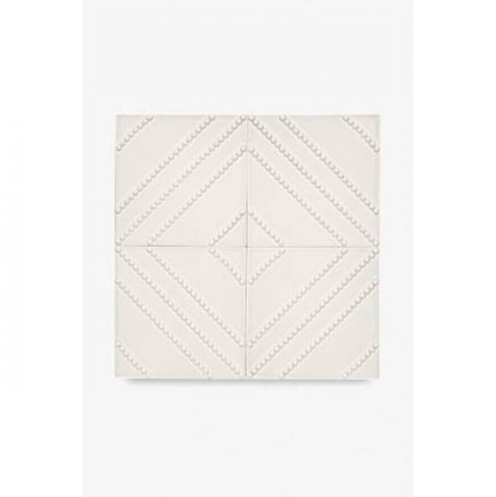 Architectonics Handmade Boss Decorative Field Tile Traverse Petite 6 x 6 in Graycloth  Glossy Soli