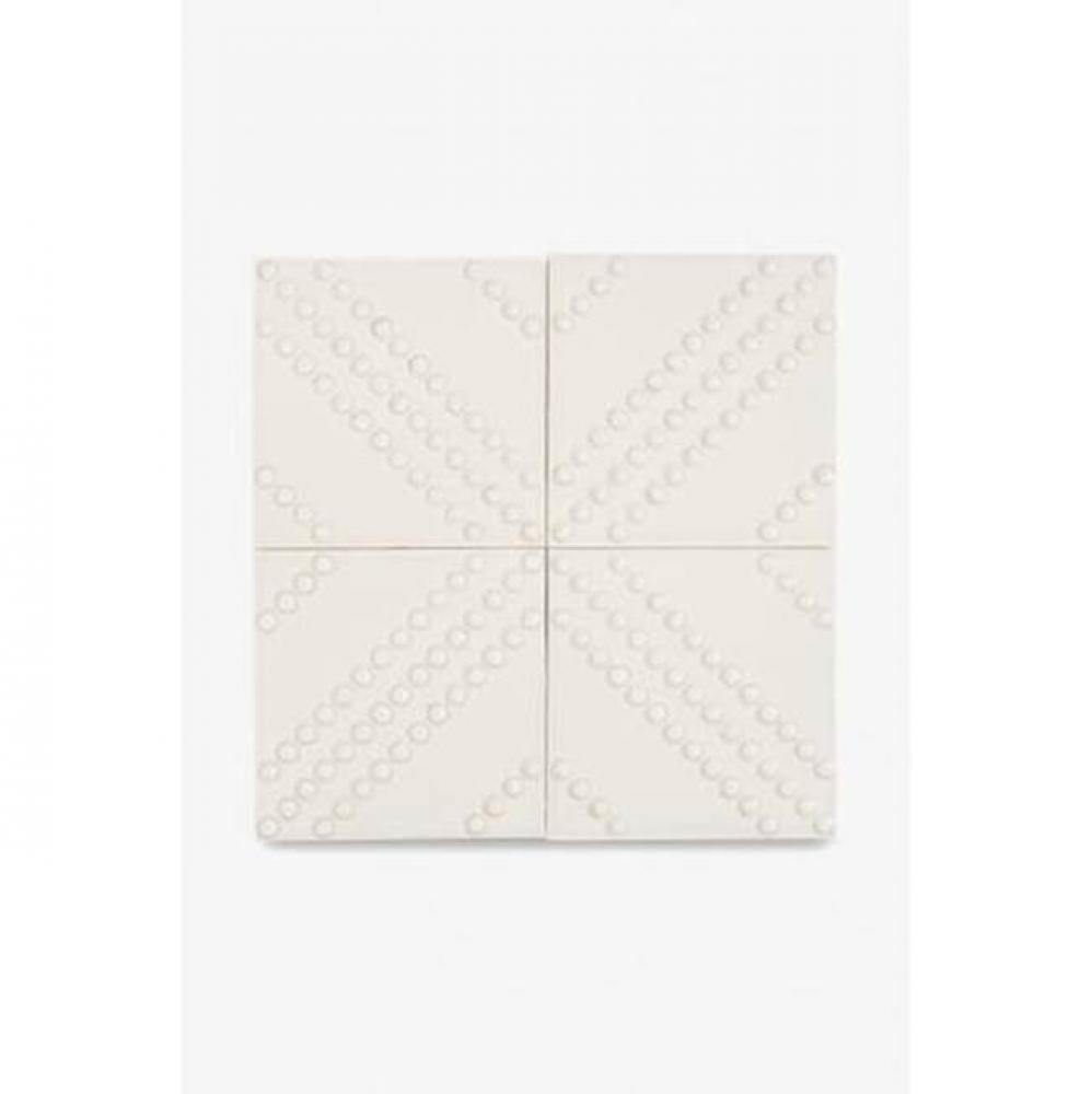 Architectonics Handmade Boss Decorative Field Tile Traverse Grande 6 x 6 in Graycloth  Glossy Soli