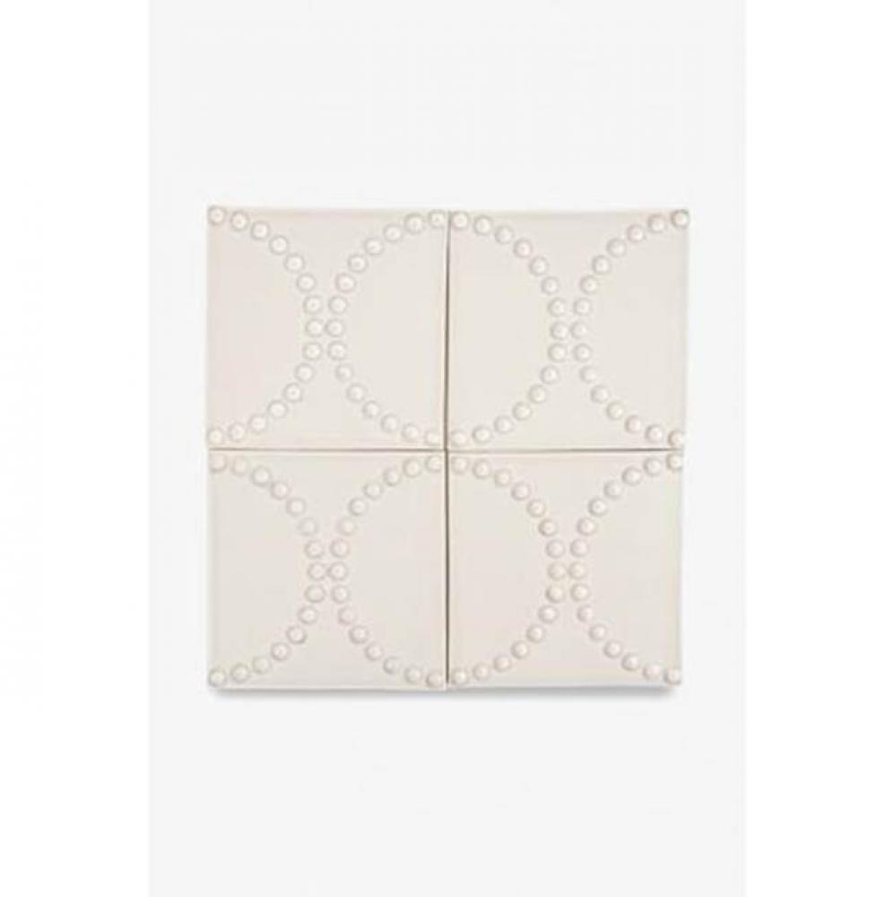 Architectonics Handmade Boss Decorative Field Tile Reflection Grande 6 x 6 in Dove  Glossy Solid