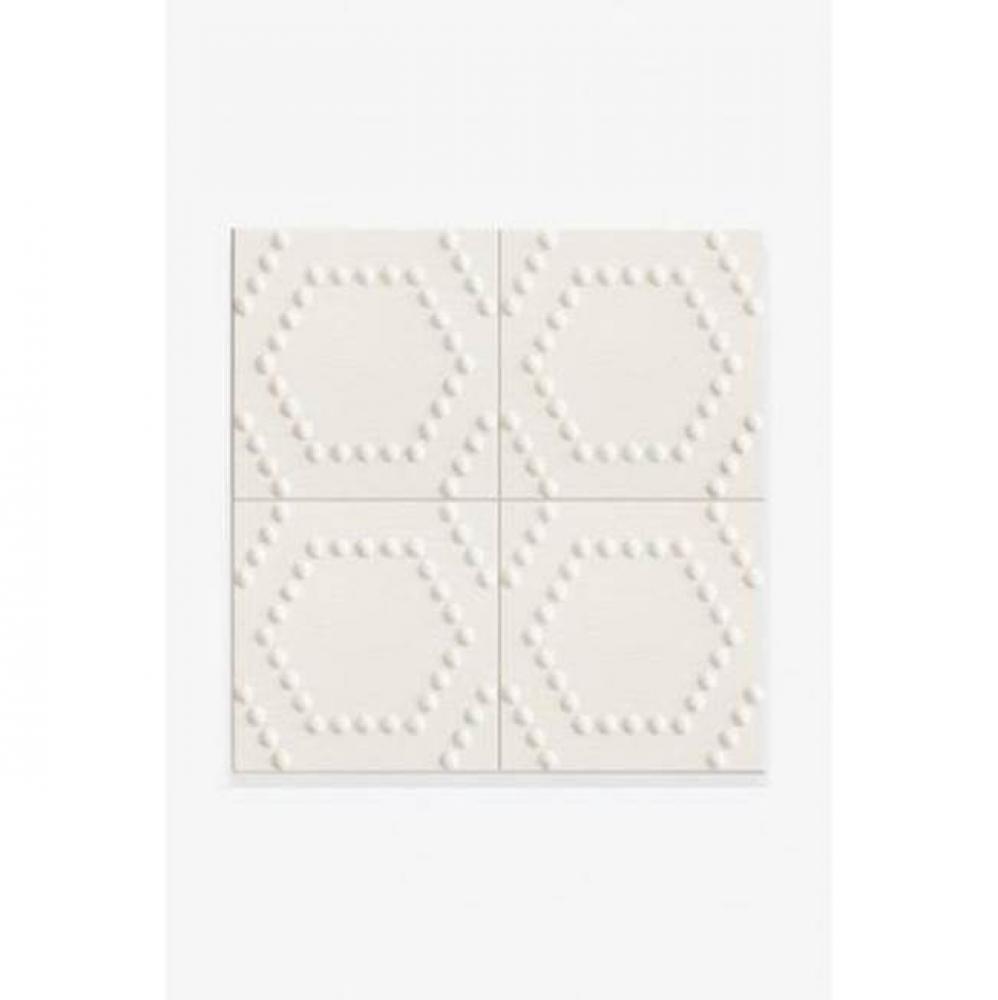 Architectonics Handmade Boss Decorative Field Tile Hexad Grande 6 x 6 in Pewter Matte Solid