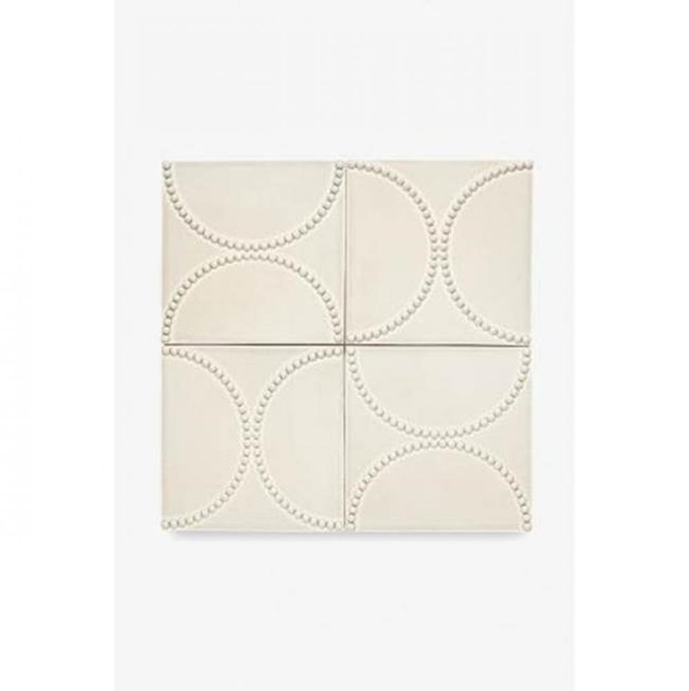 Architectonics Handmade Boss Decorative Field Tile Reflection Petite 6 x 6 in Graycloth  Glossy So