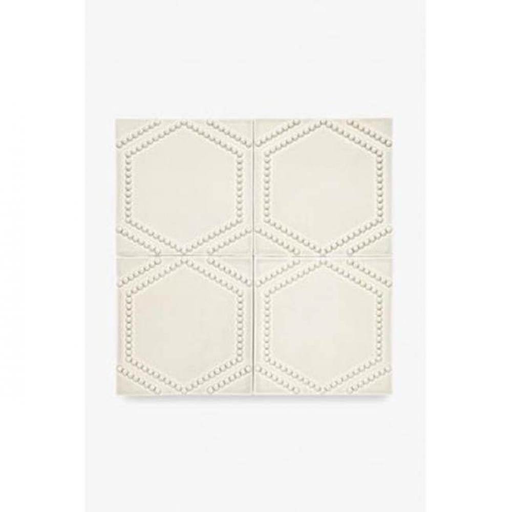 Architectonics Handmade Boss Decorative Field Tile Hexad Petite 6 x 6 in Shagreen Dark Glossy Laye
