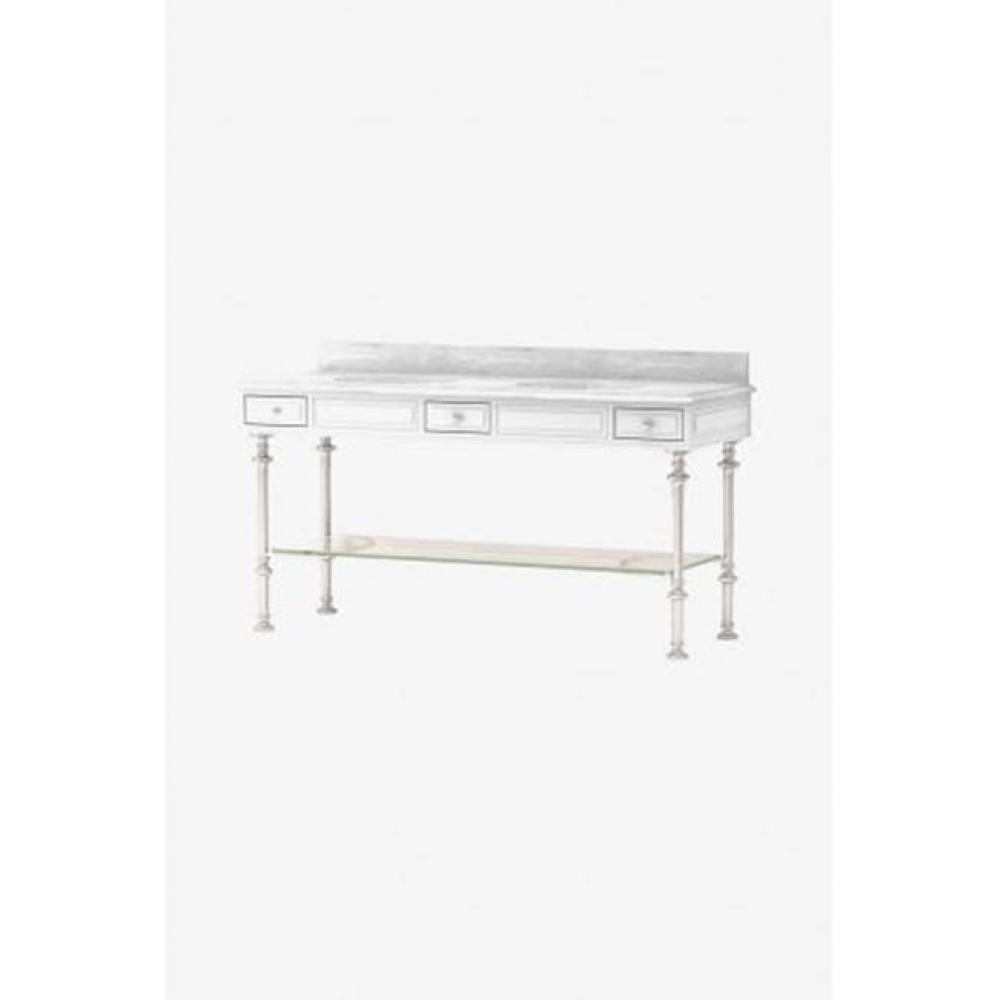 Fielding Metal and Wood Double Four Leg  Washstand 64 1/2x 22 7/16 x  32 13/16 in Unlacquered Bras