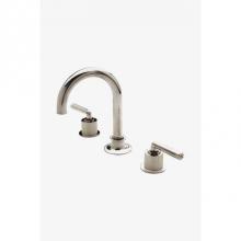 Waterworks 07-49151-43743 - Henry Gooseneck Three Hole Deck Mounted Lavatory Faucet with Coin Edge Cylinders and Lever