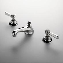 Waterworks 07-06609-38011 - Astoria Low Profile Three Hole Deck Mounted Lavatory Faucet with Metal Hexagonal Lever Handles in