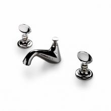 Waterworks 07-92288-41251 - Opus Low Profile Three Hole Deck Mounted Lavatory Faucet with Crystal Lever Handles in Antique