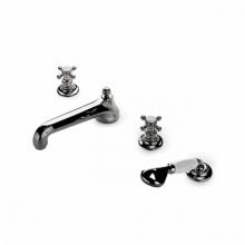 Waterworks 09-25435-57815 - Astoria Low Profile Concealed Tub Filler With Handshower and Metal Cross Handles in Burnished
