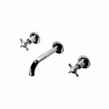 Waterworks 07-91385-39605 - Easton Classic Low Profile Three Hole Wall Mounted Lavatory Faucet with Elongated Spout and Metal
