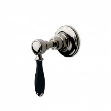Waterworks 05-09114-04771 - Easton Vintage Volume Control Valve Trim with Black Porcelain Lever