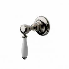 Waterworks 05-60626-51813 - Easton Vintage Volume Control Valve Trim with White Porcelain Lever Handle in Antique
