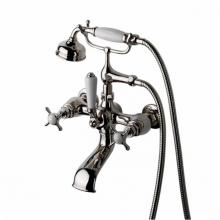 Waterworks 09-99687-46385 - Easton Vintage Exposed Tub Filler, White Porcelain Handshower and Lever Diverter with Metal