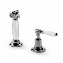 Waterworks 07-85140-41285 - Easton Classic Spray, White Porcelain Lever Handle in Chrome,