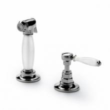 Waterworks 07-17880-36298 - Easton Vintage Spray, White Porcelain Lever Handle in Chrome,
