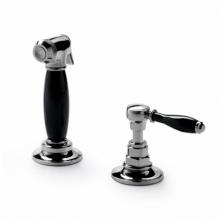 Waterworks 07-29676-29508 - Easton Vintage Spray, Black Porcelain Lever Handle in Chrome Complies, 0.25%