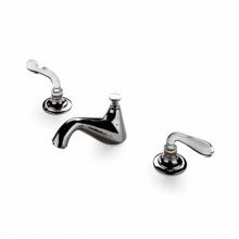 Waterworks 07-88768-91081 - Opus Low Profile Three Hole Deck Mounted Lavatory Faucet with Crystal Lever Handles in Sovereign,