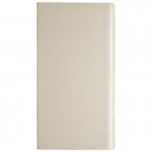 Waterworks 02-88107-62352 - Architectonics Handmade Instock Field Tile 4 1/4 x 8 Bullnose Single (Long) in Mykonos Glossy Soli