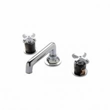 Waterworks 07-80347-37783 - Henry Low Profile Three Hole Deck Mounted Lavatory Faucet with Portoro Cylinders and Metal Cross