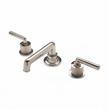 Waterworks 07-61329-04616 - Henry Low Profile Three Hole Deck Mounted Lavatory Faucet with Coin Edge Cylinders and Lever