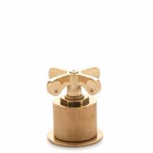 Waterworks 07-56832-96889 - Henry Gooseneck Three Hole Deck Mounted Lavatory Faucet with Coin Edge Cylinders and Cross