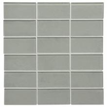 Waterworks 01-21093-98392 - Optix Watercolors 2'' x 4'' Stacked Mosaic in Silhouette Matte