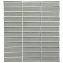 Waterworks 01-23413-04707 - Optix Watercolors 1'' x 4'' Stacked Mosaic in Tranquil Harbor Glossy