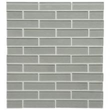 Waterworks 01-24959-68866 - Optix Watercolors 1'' x 4'' Staggered Mosaic in Scrollsaw Glossy