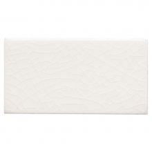 Waterworks 02-74893-03162 - Architectonics Handmade Field Tile 1 1/2 x 3 in Paperwhite Glossy Layered