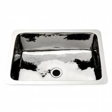 Waterworks 11-31702-53268 - Normandy Drop In or Undermount Rectangular Hammered Copper Lavatory Sink 14 15/16 x 11 7/16 x 7 5/