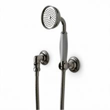 Waterworks 05-68920-87357 - Julia Handshower On Hook with White Porcelain Handle in Antique