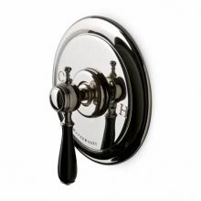 Waterworks 05-65610-49974 - Julia Pressure Balance Control Valve Trim with Black Porcelain Lever Handle in