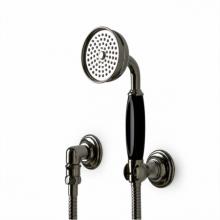 Waterworks 05-72536-22419 - Julia Handshower On Hook with Black Porcelain Handle in