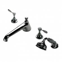 Waterworks 09-95820-06799 - Easton Vintage Low Profile Concealed Tub Filler With Handshower and Metal Lever