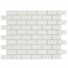 Waterworks 02-75478-07268 - Cottage 1'' x 2'' Staggered Mosaic in Dover White Glossy