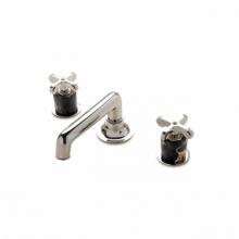 Waterworks 07-29261-08015 - Henry Low Profile Three Hole Deck Mounted Lavatory Faucet with Portoro Cylinders and Metal Cross