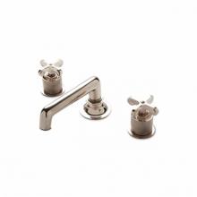 Waterworks 07-54030-35784 - Henry Low Profile Three Hole Deck Mounted Lavatory Faucet with Coin Edge Cylinders and Cross