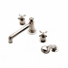 Waterworks 09-79282-29010 - Low Profile Concealed Tub Filler With Handshower and Metal Cross Handles in Burnished