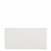 Waterworks 02-90450-78182 - Cottage Field Tile 3 x 6 Bullnose Corner (Right) in Dover White Glossy