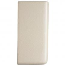 Waterworks 02-19337-18859 - Architectonics Handmade Instock Field Tile 3 x 6 Bullnose Corner (Right) in Mykonos Glossy Solid (