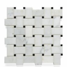 Waterworks 03-25654-32920 - Studio Stone 3cm x 5cm Basketweave Mosaic in Ariel/Eclipse Polished