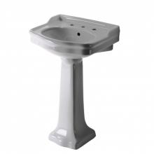 Waterworks 12-10438-58407 - Palladio Vitreous China Pedestal Lavatory Sink 22 7/16'' x 18 3/8'' x 36