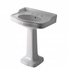 Waterworks 12-78096-33728 - Palladio Vitreous China Pedestal Lavatory Sink 28 3/8'' x 21 3/16'' x 38