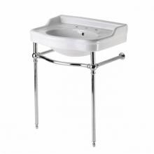 Waterworks 12-73630-48214 - Palladio Metal Round Two Leg Single Washstand only 26'' x 18 1/2'' x 30