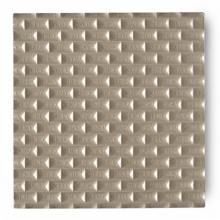 Waterworks 02-60740-92697 - Architectonics Handmade Decorative Field Tile Chip Carved 4 1/4 x 4 1/4 in Shagreen Dark  Glossy L