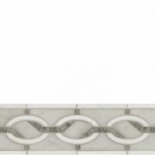 Waterworks 03-09739-75726 - Signet Solid with Tesserae Links Petite Single Border 3 5/8'' x 7 1/4'' in