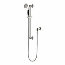 Waterworks 05-40576-87936 - Easton Classic Handshower On Bar with Black Porcelain Handle in Antique