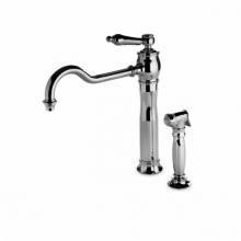 Waterworks 07-64923-58856 - Julia One Hole High Profile Kitchen Faucet, Metal Lever Handle and Spray in Shiny Copper,